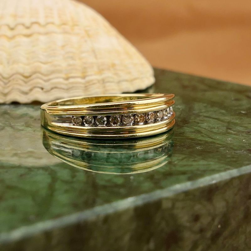 Image 2 of Bicolor Gold Ring with Zirconia
