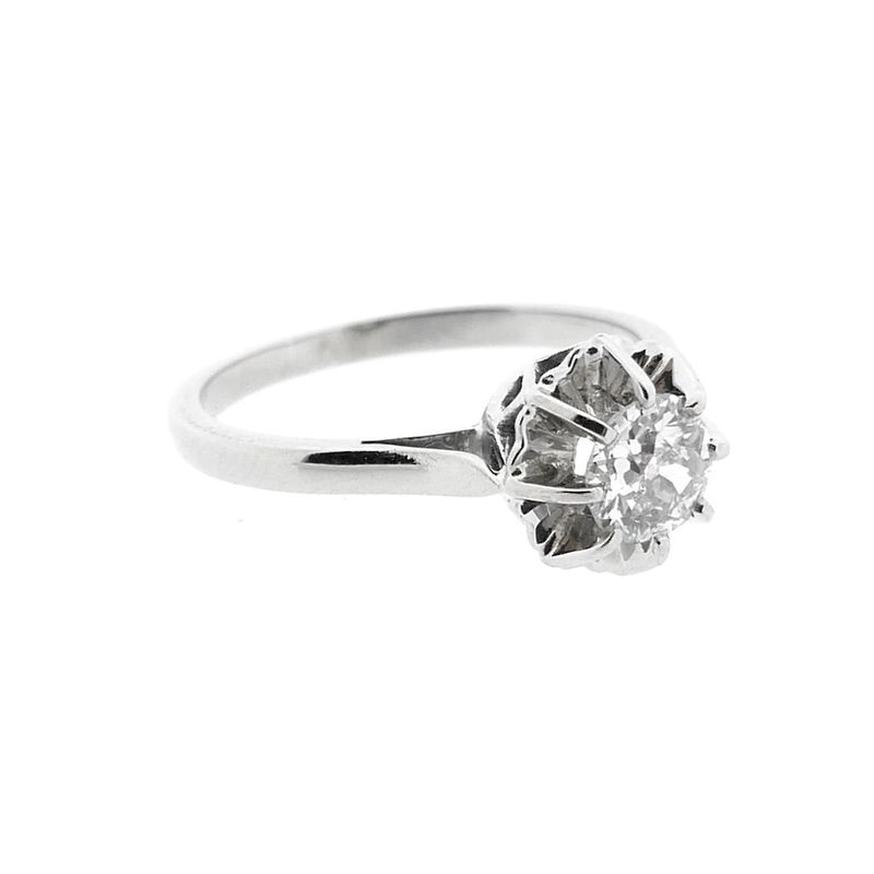 Image 5 of White gold solitaire ring with diamond; 0.43 ct.