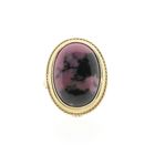 Image 1 of Vintage gold ring with rhodonite