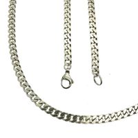 Silver gourmet link chain | 51.5 cm