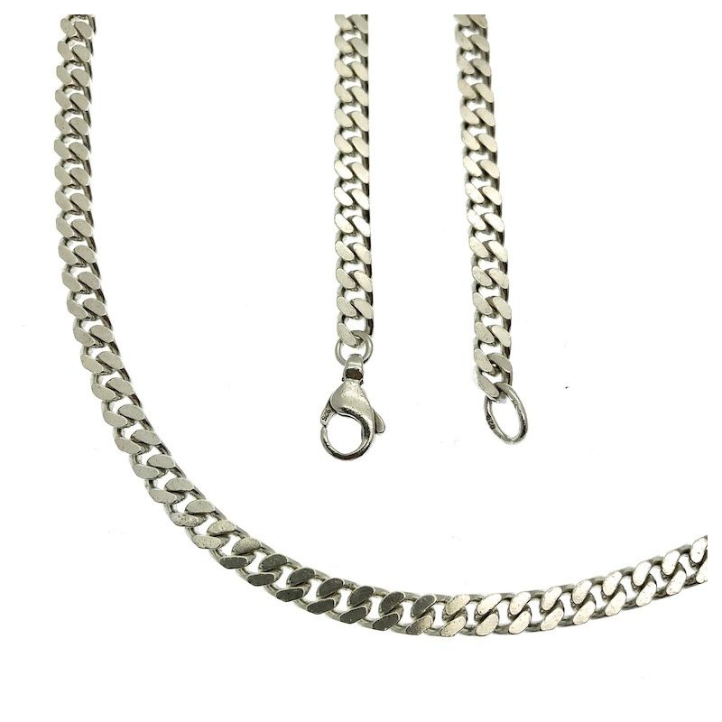 Image 1 of Silver gourmet link chain | 51.5 cm