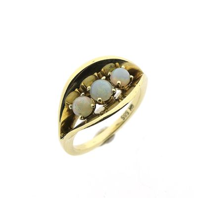 Image 1 of Gold ring with white opal