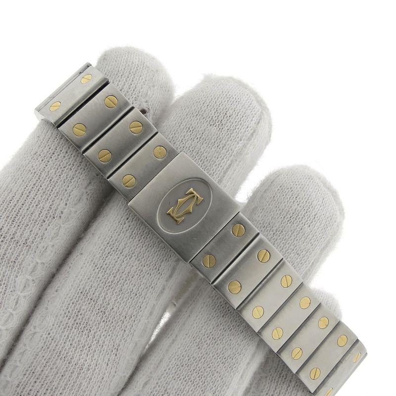 Image 8 of Cartier Santos Galbee; Gold/steel unisex watch