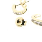 Image 5 of Gold semicircular earrings with zirconia