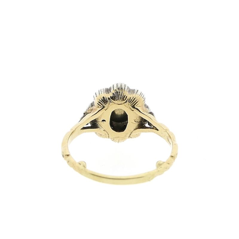 Image 4 of Gold ring with rose-cut diamonds; approx. 0.20 ct. | Antique
