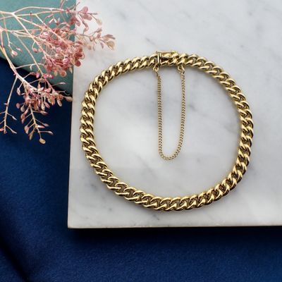 Image 2 of Gold gourmet link bracelet | 18 cm | €1524.95 (1450 promotion)