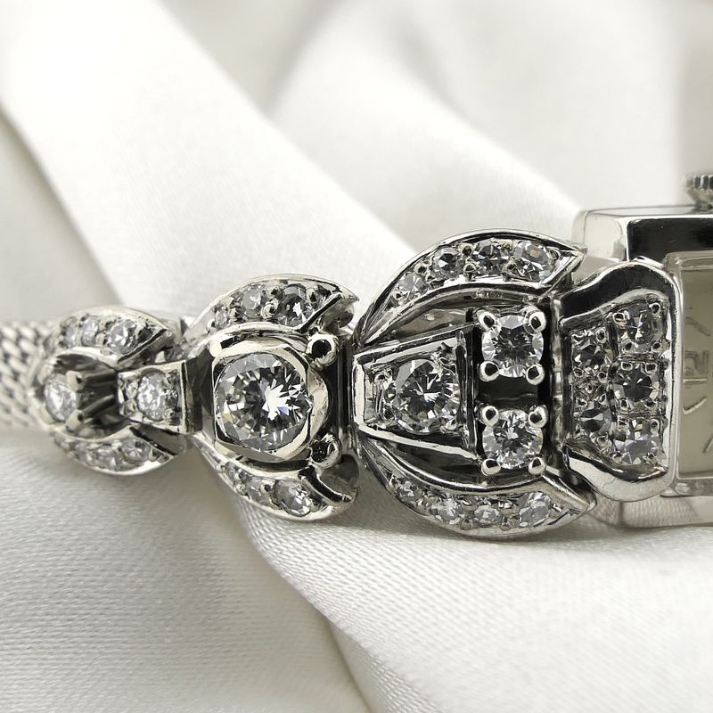 Image 11 of Herva Swiss Genève 'Cocktail Watch'; 14k. Gold ladies watch with diamonds