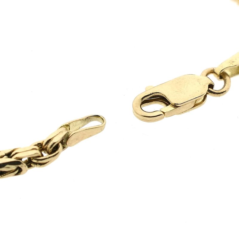 Afbeelding 6 van Bicolor gouden koningsschakel armband | 18 cm 