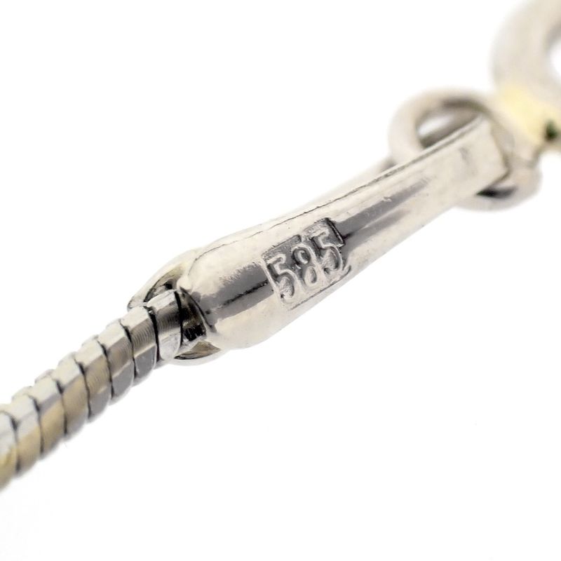 Image 7 of Two-tone square snake link necklace | 51.5 cm