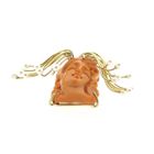 Image 6 of Golden Medusa pendant in blood coral and pearls