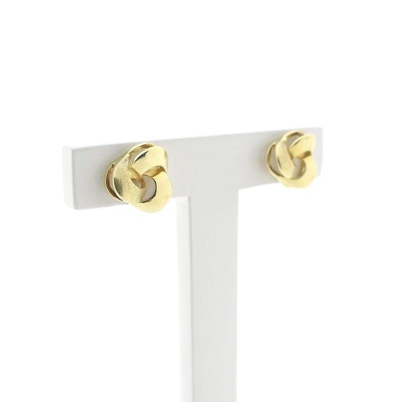 Image 2 of Gold stud earrings knot