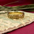 Afbeelding 2 van Gouden heren nugget ring