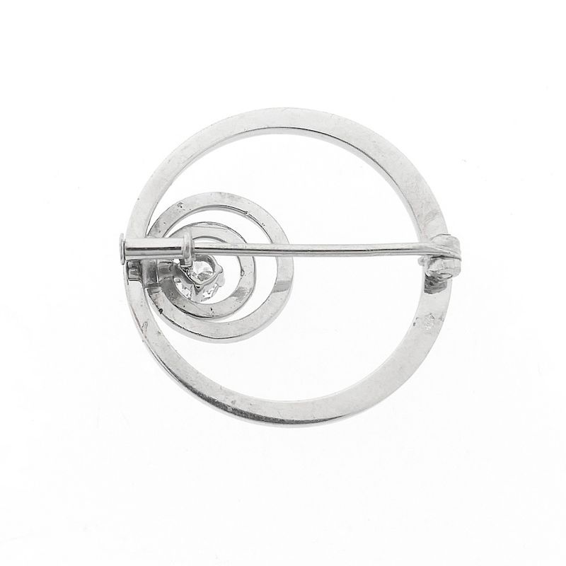 Image 6 of White gold brooch with diamonds | 0.20 ct.