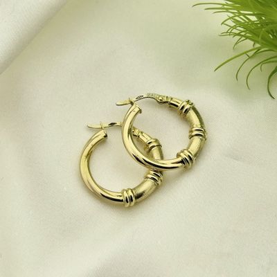 Image 2 of Vintage gold hoop earrings | Ø 21.5 mm