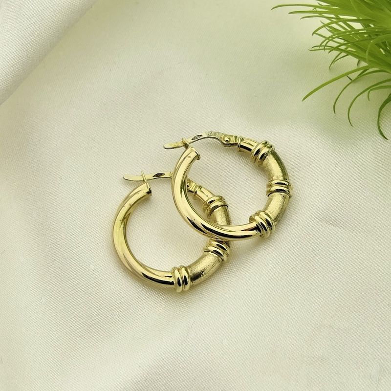 Image 2 of Vintage gold hoop earrings | Ø 21.5 mm