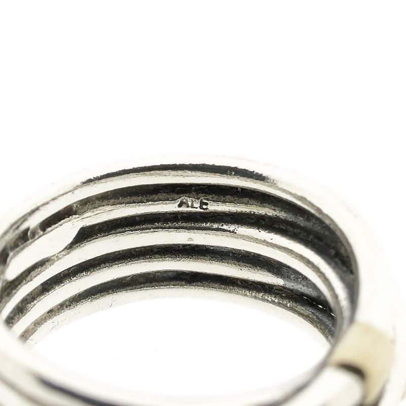 Image 6 of Pandora ring; Silver with gold; Rope