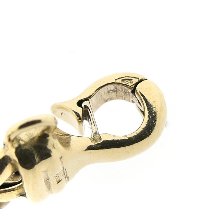 Image 10 of Gold gourmet link bracelet with sapphire | 19.5 cm