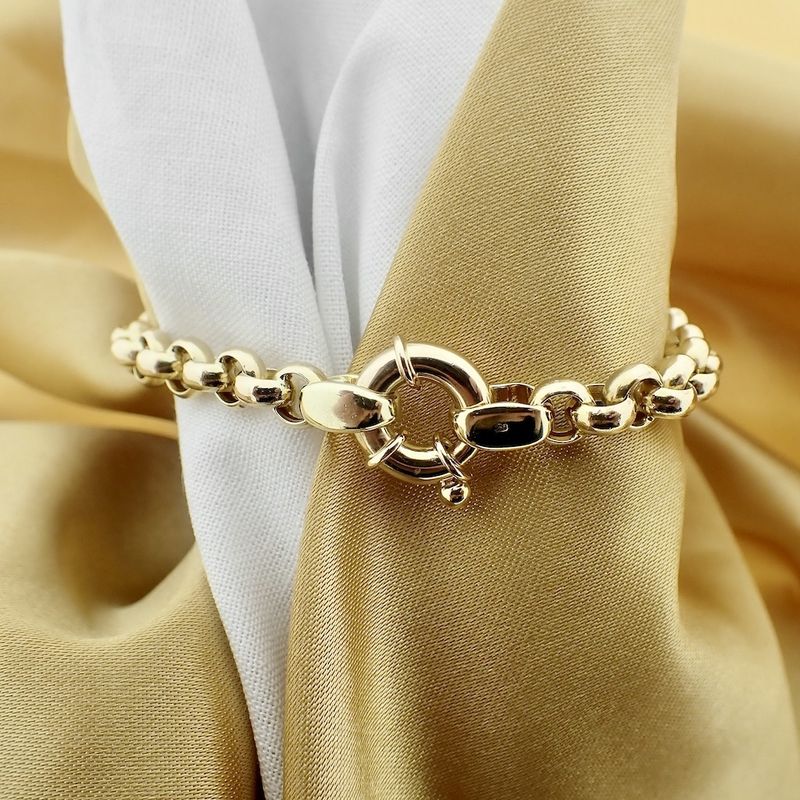 Image 5 of Gold jasseron link bracelet | 20 cm