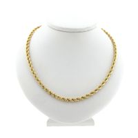 Twisted Gold Link Necklace