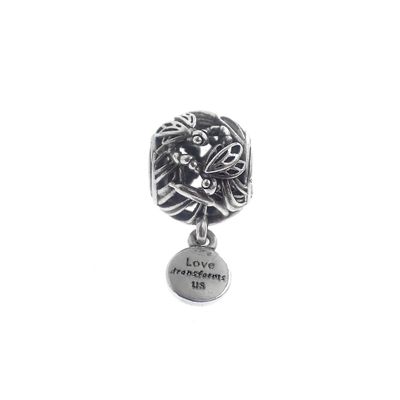 Image 1 of Pandora charm; Silver; Love Transforms Us