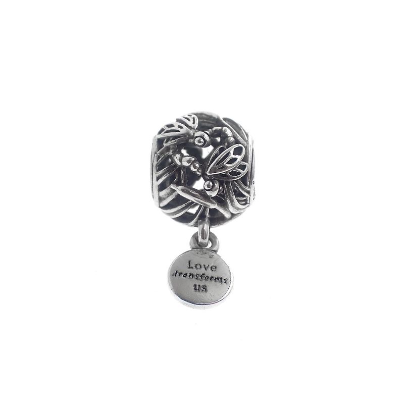 Image 1 of Pandora charm; Silver; Love Transforms Us