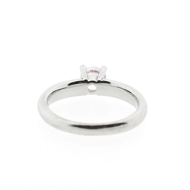 Image 4 of White gold 'Phlox' ring set with pink sapphire and diamonds; Bron Jewelry