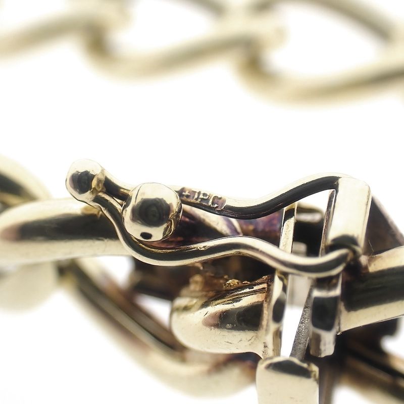 Image 5 of Gold wide gourmet link bracelet.