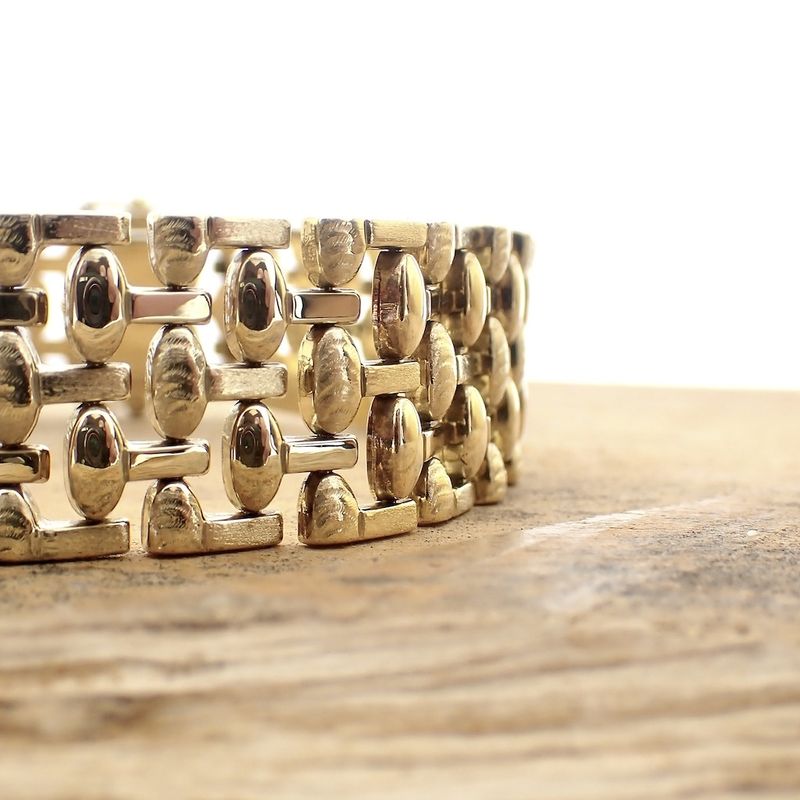 Image 8 of Vintage gold fantasy link bracelet