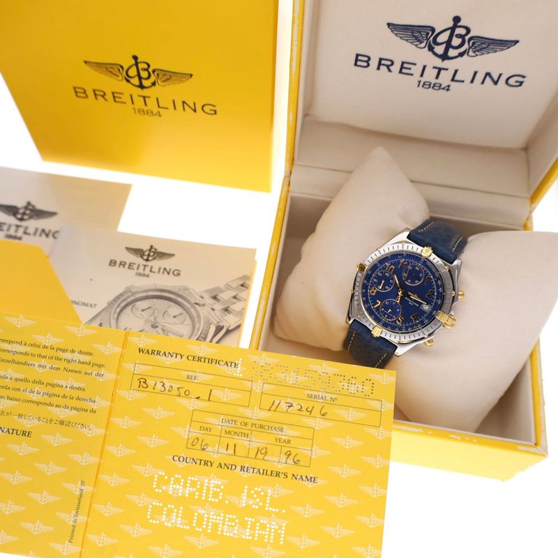 Image 13 of Breitling Chronomat Chronograph B13050.1; Automatic Men's Watch in Full Set