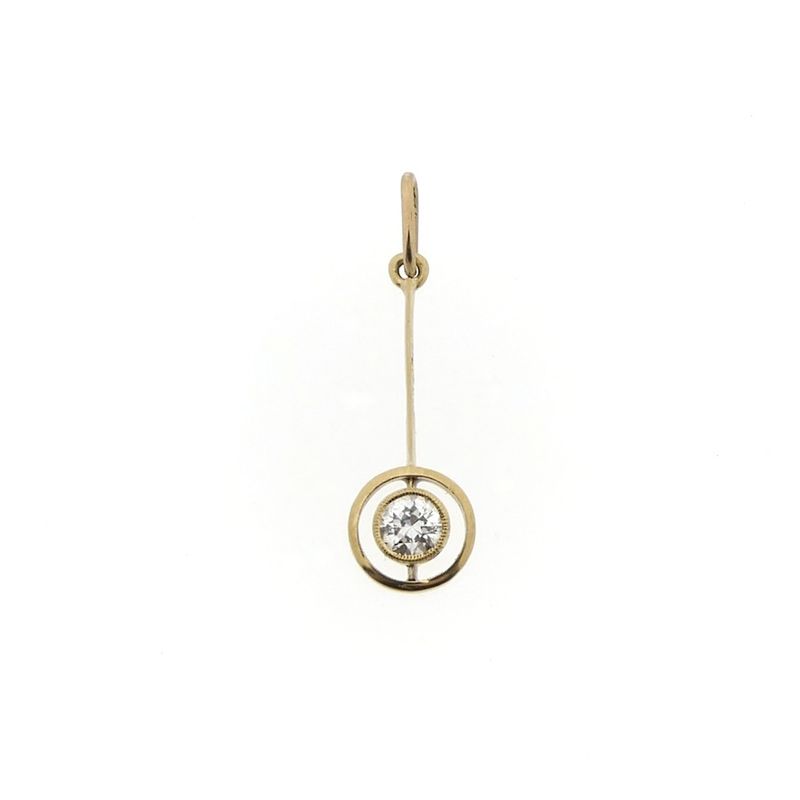 Image 1 of Gold pendant with diamond | 0.20 ct.