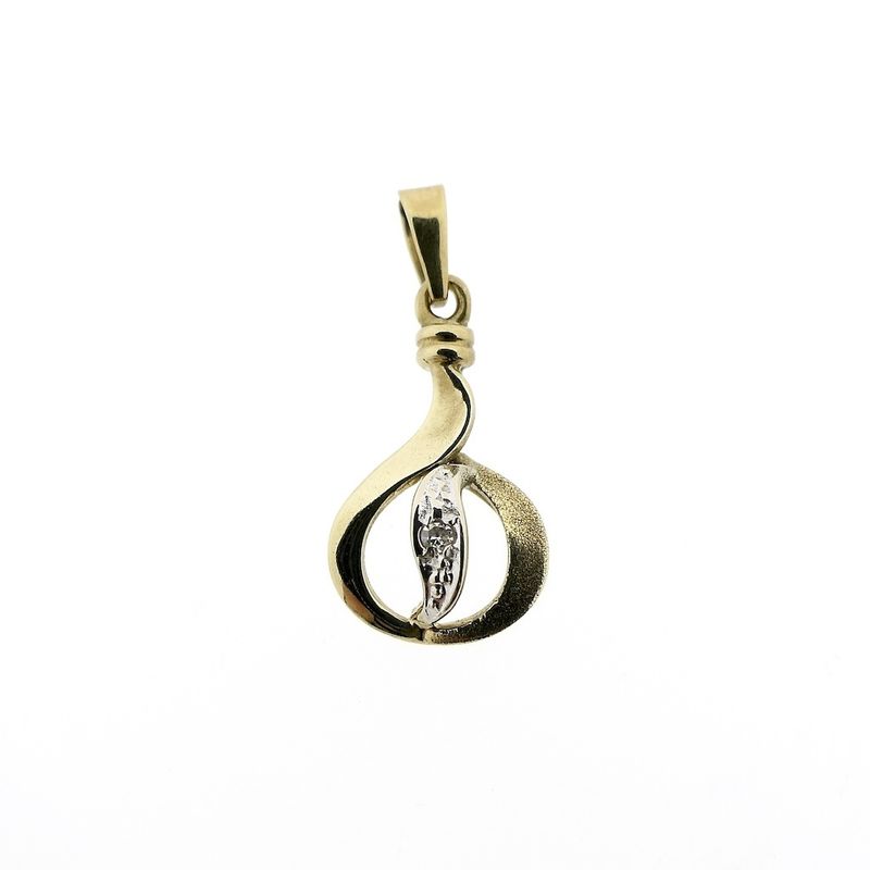 Image 1 of 8K Subtle pendant with diamond | 0.01 ct.
