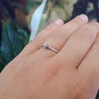 Image 4 of White gold solitaire ring with 0.04 ct diamond.