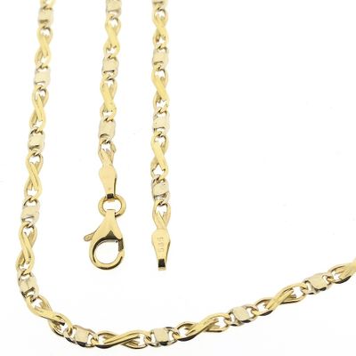 Image 1 of Two-tone gold infinity link necklace | 49.5 cm