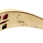 Image 10 of 18K gold ring with zirconia and a mix of gemstones