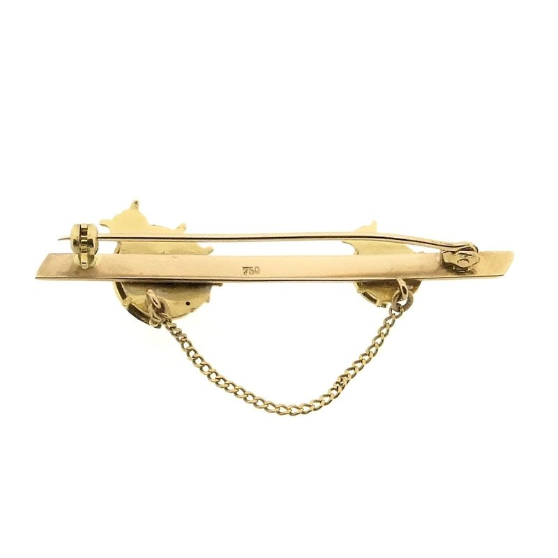 Image 3 of Gold brooch with ladybugs