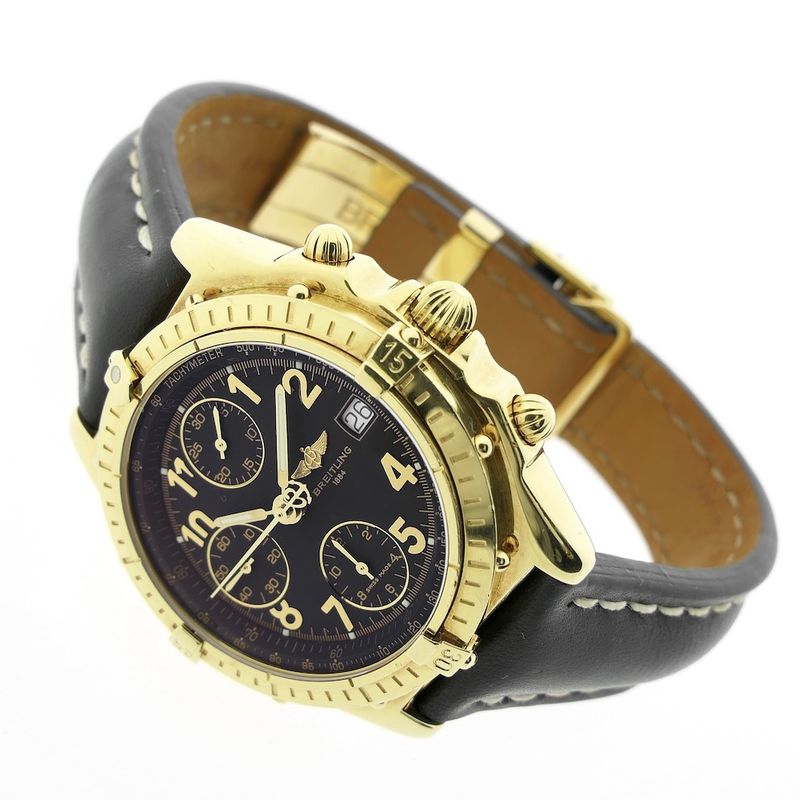 Image 12 of Breitling Chronomat 18k gold men's watch with chronograph
