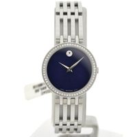 Movado Esperanza; Women's watch with diamonds and Bleu 'Mother of Pearl' dial; 0607231