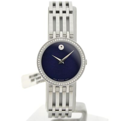 Image 1 of Movado Esperanza; Women's watch with diamonds and Bleu 'Mother of Pearl' dial; 0607231