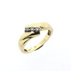 Image 1 of Gold ring with diamond; 0.12 ct.