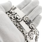 Image 2 of Long silver flat king chain | 72 cm