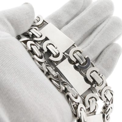 Long silver flat king chain | 72 cm Image 2 of Long silver flat king chain | 72 cm