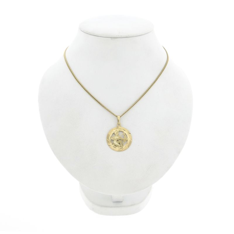 Image 3 of Gold Zodiac Pendant; Sagittarius