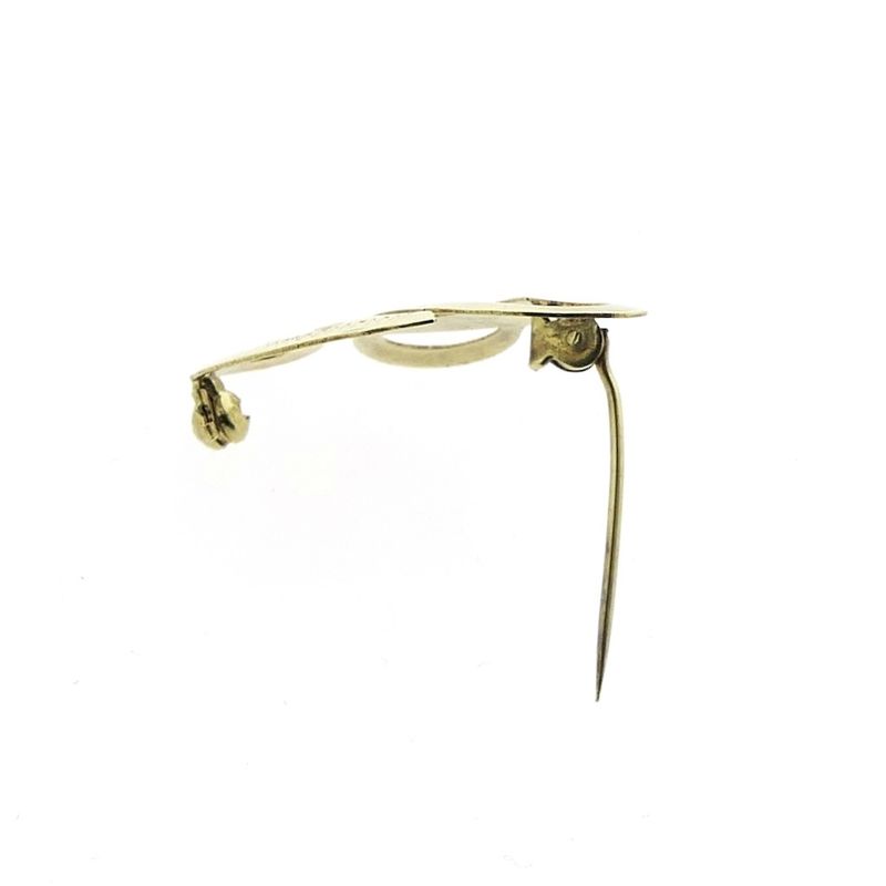 Image 5 of Gold letter brooch; letter G