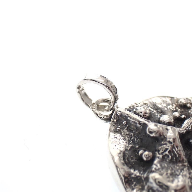 Image 4 of Silver pendant in organic shape