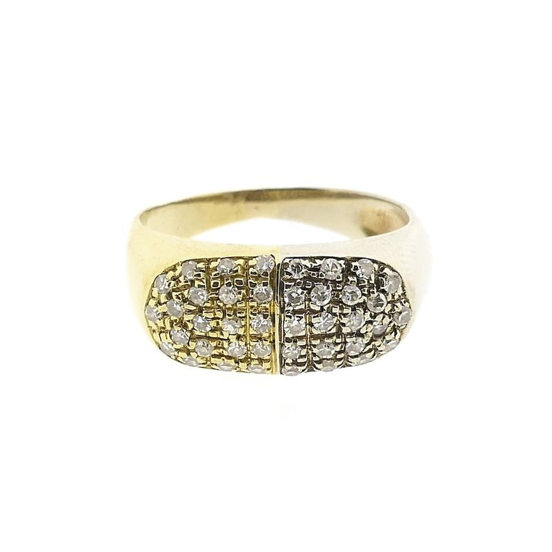 Image 3 of Two-tone gold ring with 0.30 ct diamond.