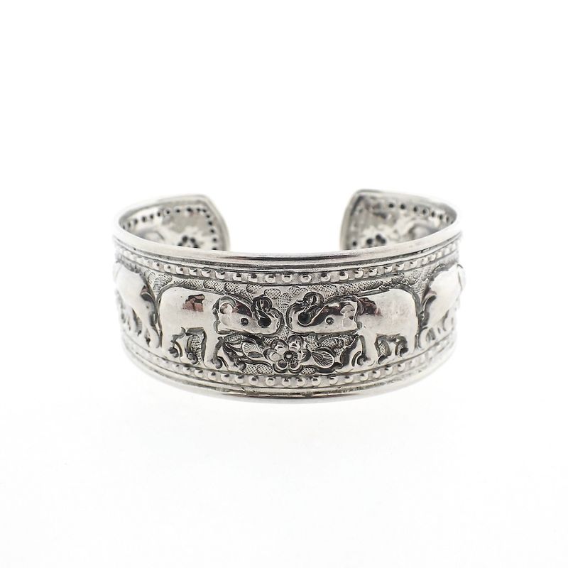 Image 1 of Silver elephant bracelet | Ø 65 mm