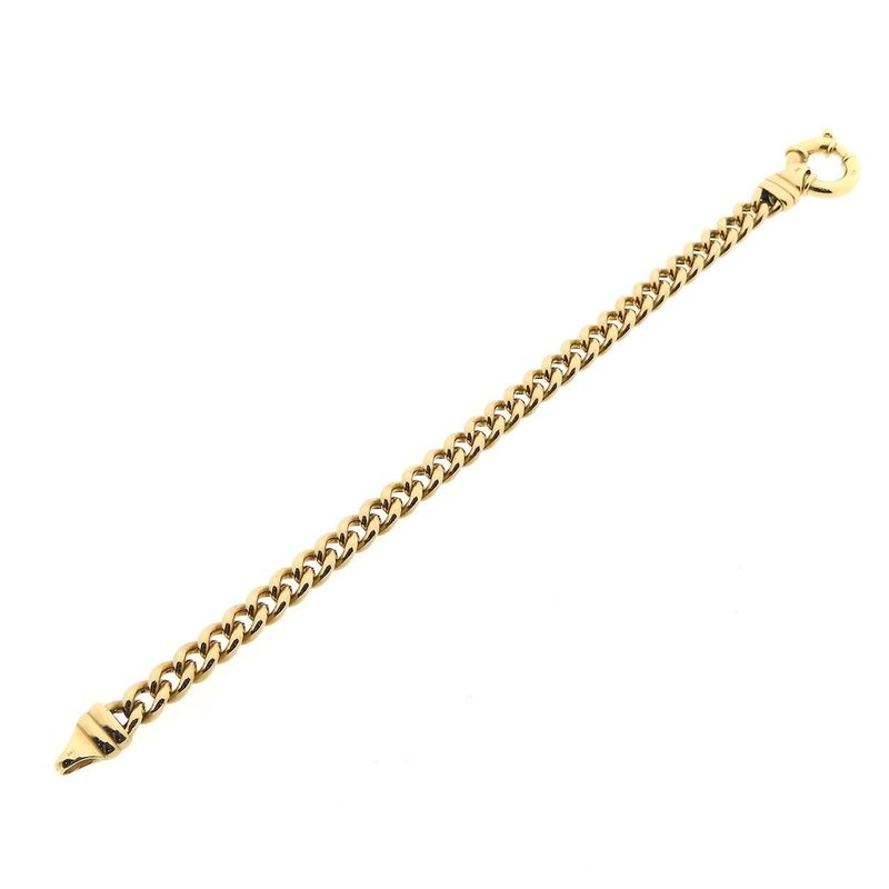 Image 7 of Gold gourmet link bracelet | 22 cm