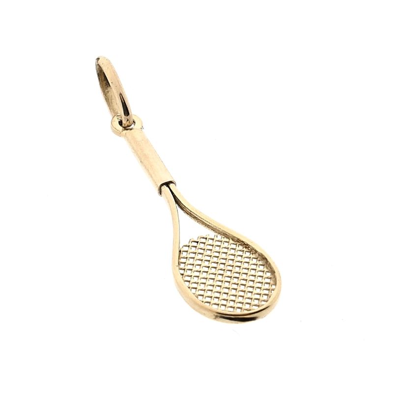 Afbeelding 4 van Gouden hanger van een tennisracket