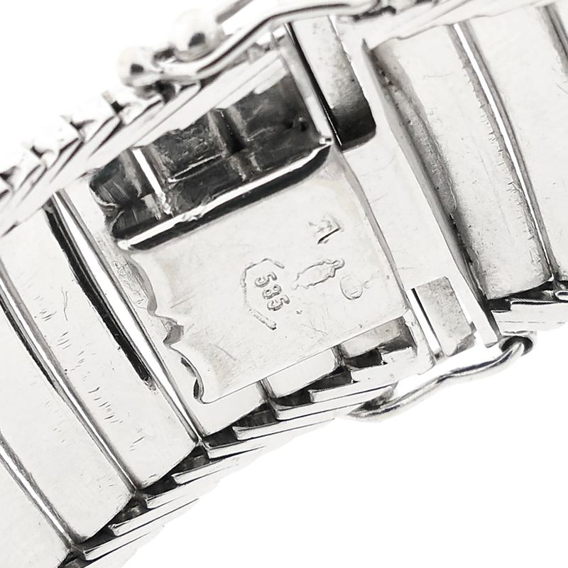 Image 4 of Vintage White Gold Link Bracelet | 19 cm
