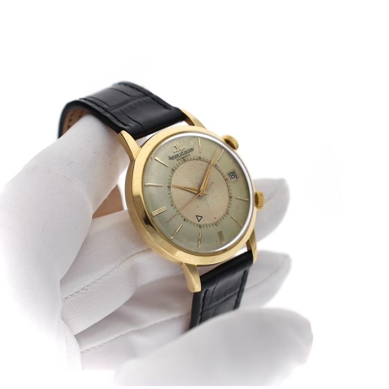 Afbeelding 13 van Jaeger LeCoultre Memovox Ref. 855; Vintage 18k. Gouden Heren Horloge
